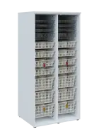 EUROMEDICA O - 90 skříň léková boxová, otevřená, 1950x900x735, korpus bílý